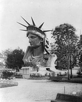 tête de la statue de la liberté